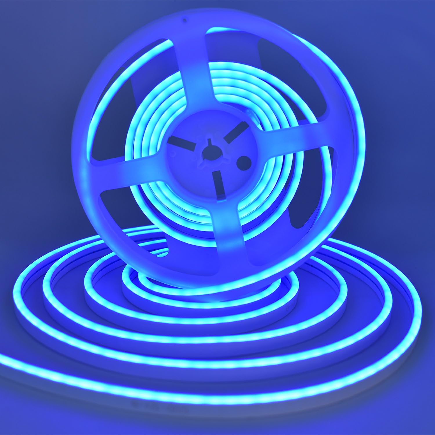 SUYOOULIN LED Neon Light Rope, 13000LM LED Strip Lights, Outdoor Flexible String Light, DC 12V 16.4Ft 2835 600 LEDs Silicone Tape Bar Light for Home, Indoors, Decor DIY, Sign Letter (Blue)