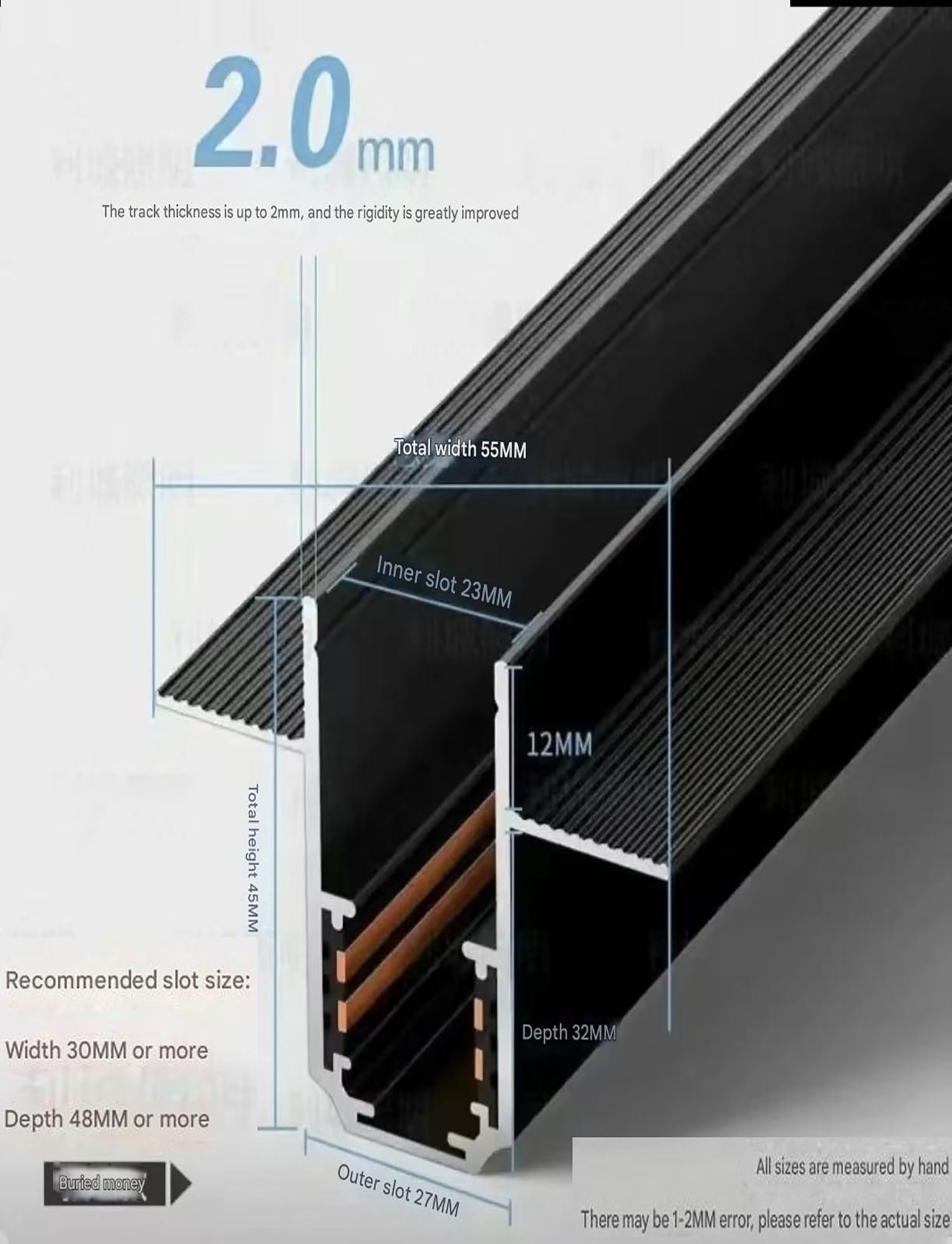 Rail lumineux LED magnétique encastrable pour éclairage polyvalent dans le salon, la salle de bain, la cuisine, le bureau, etc