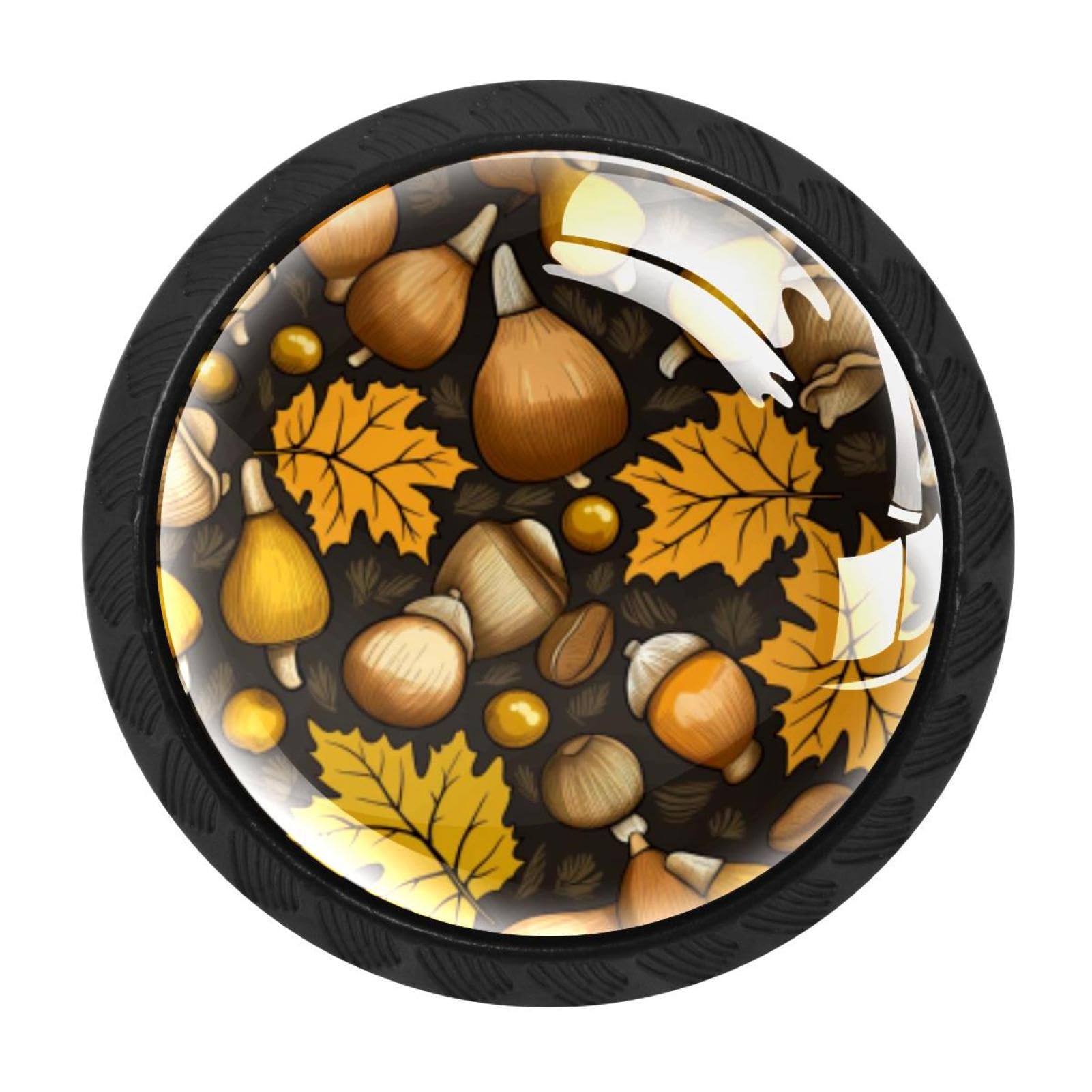 CHENZZZZ 4 Pieces Kitchen Cabinet Knobs Thanksgiving Acorn Drawer Knobs Dresser Knobs Drawer Pulls Door Knobs Dresser Drawer Handles Knobs for Dresser Drawers