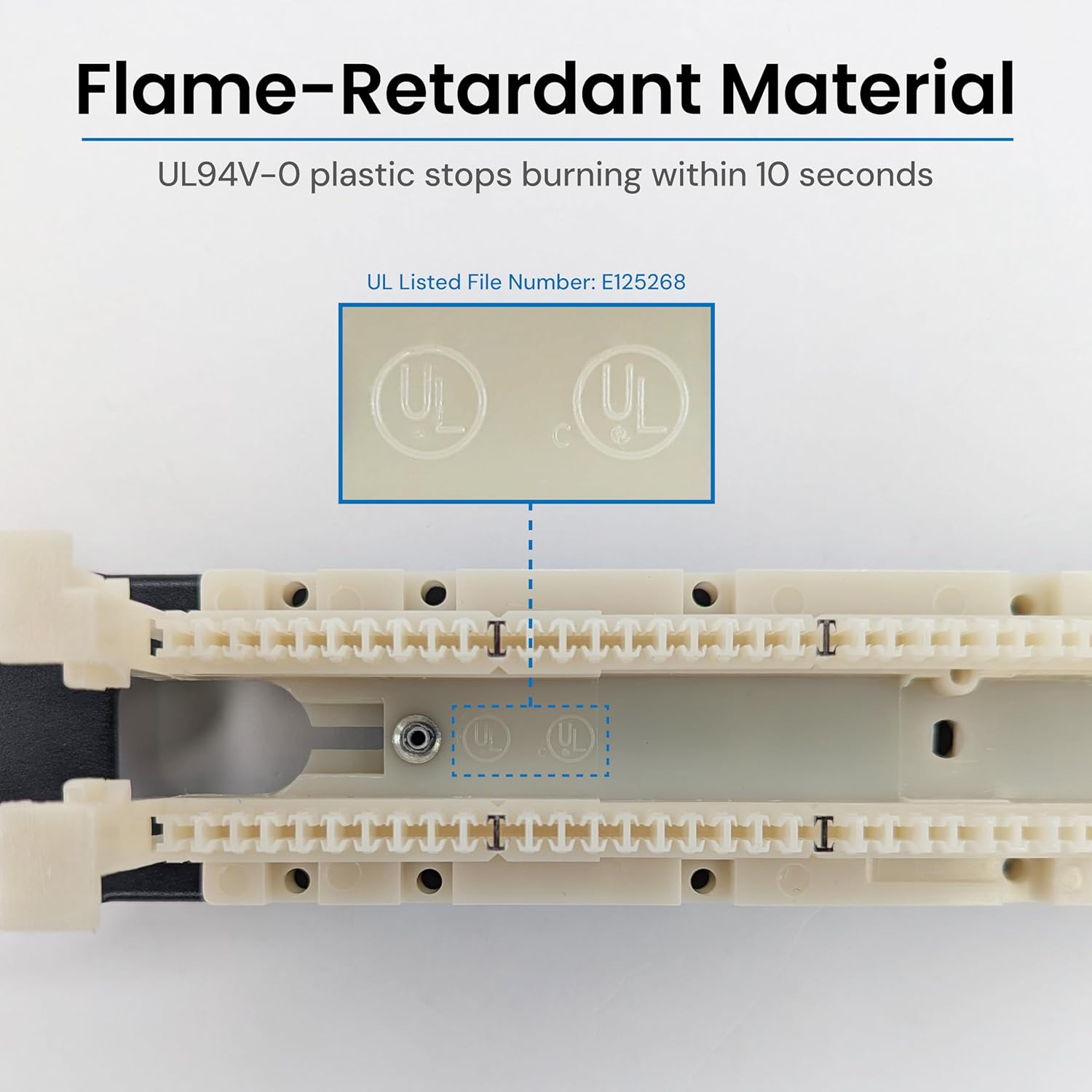 ICC 110 Wiring Block Patch Panel 100 Pair 1 RMS, Rack Mount 110 IDC Termination Panel for Voice and Data Cabling