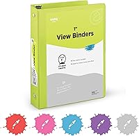 Vista 33 de Carpeta de 3 pulgadas con 3 anillas, color negro, con anillas inclinadas en D de 3 pulgadas, cubierta transparente con 2 bolsillos interiores