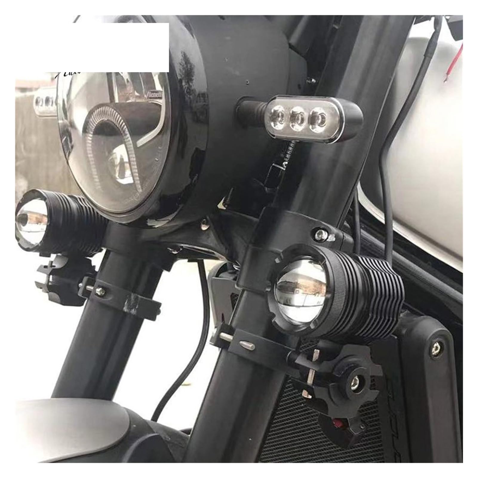 2 Pièces Supports LED Phare Moto - Pinces Montage Lumière Tout-Terrain Universelles Pour Pare-Chocs