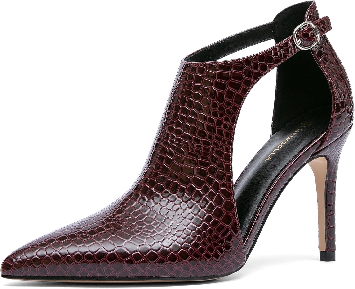 NEWBELLA Women's Closed Instep Hollow Pumps - Pointed Toe Heeled Sandals with Stiletto Heel, Versatile Casual High Heels for Everyday Wear & Commute