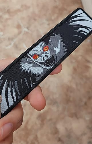 Miniatura 4 de Mamarmot Paquete de 2 llaveros de anime bordados con etiqueta de chorro de mochila para la cola del coche, llavero para llaves