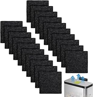 消臭フィルター - 活性炭粘着式消臭除去剤 - 20枚 ゴミ箱 用 炭 フィルター | 屋内・屋外・家庭・キッチン・浴室・オフィス・堆肥容器対応