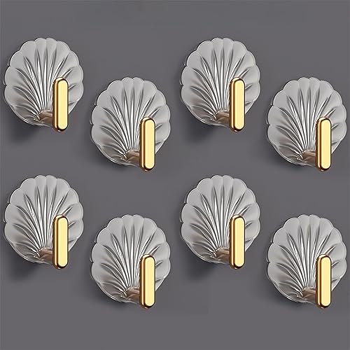 Ganchos adhesivos de pared, ganchos decorativos resistentes para llaves, bolsos, sobre la puerta, paquete de 8