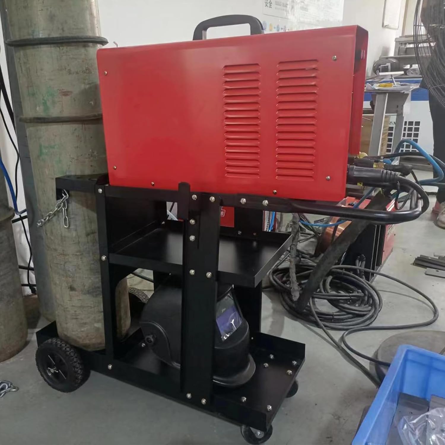 Welding Carts for Mig Welder Cart Welding Table Top Welding Cabinet Miller Welding Machine Welding Equipment Plasma Cutter Durable Cart 400 Lbs Capacity Gas Bottle Storage