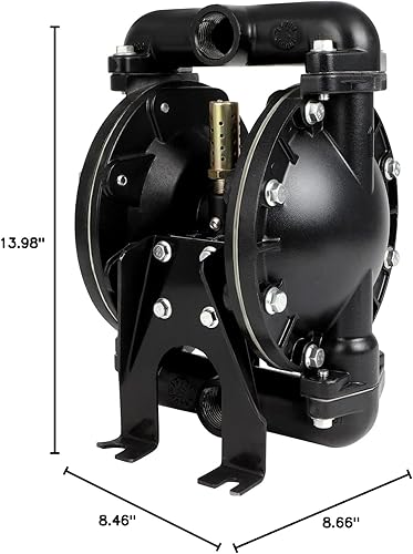 Miniatura 8 de GCCSJ Bomba neumática de doble diafragma de 1 pulgada de entradasalida química neumática QBY4-25L 31 GPM doble diafragma polipropileno nitrilo