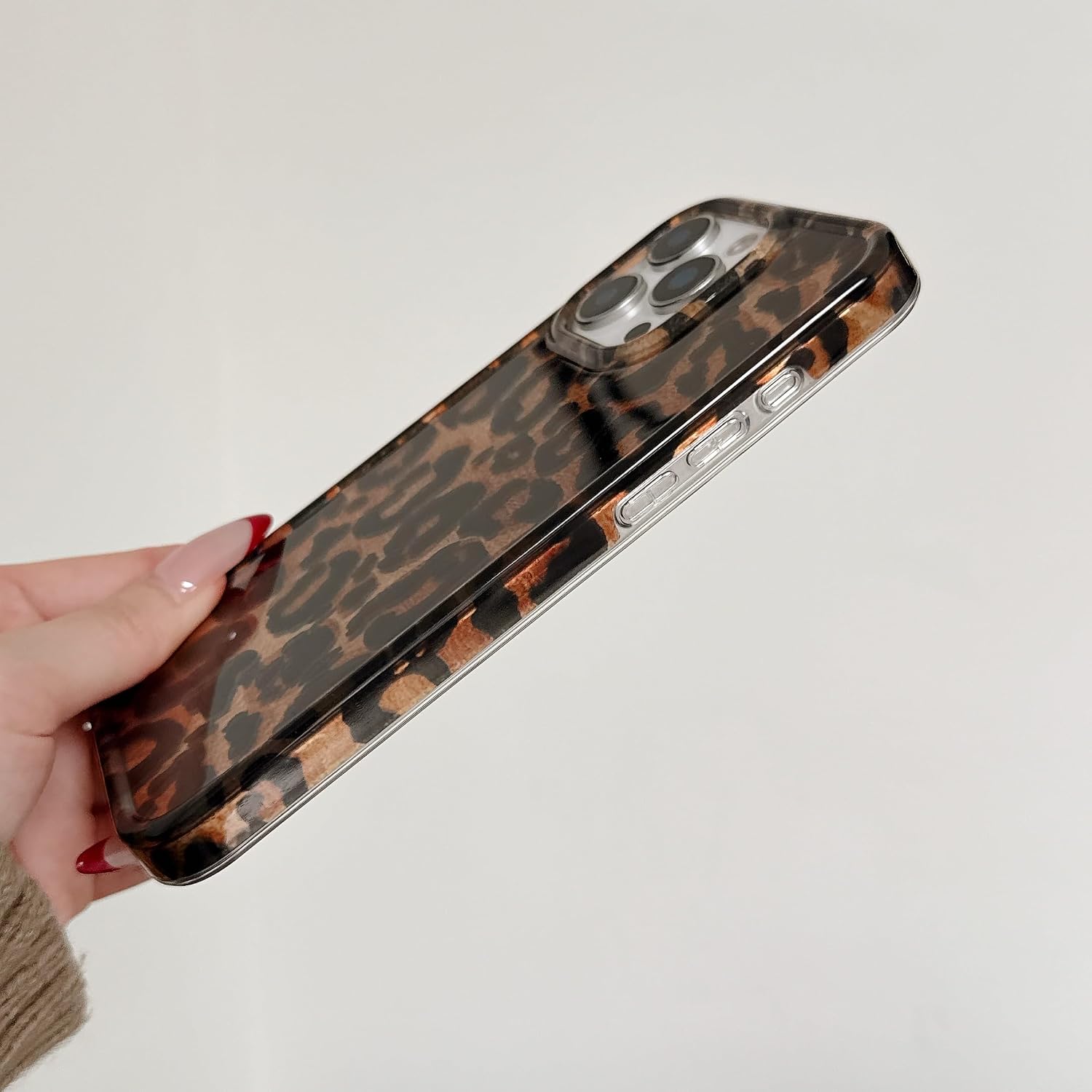 for iPhone 16 Pro Max Glitter Leopard Print Phone Case