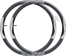 2Pcs 57/64-584 Self-Sealing 27.5 inch Bike Inner Tubes 27.5x2.125 27.5x2.25 27.5x2.35 27.5x2.40 AV32mm Schrader Automatic Repair Puncture Resistant Tube Compatible 27.5x2.125/2.4 Bicycle Inner Tube