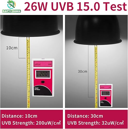 Miniatura 33 de Luz de reptil UVB 10.0, 13 W Desert UVA UVB Bombilla para reptiles, lámpara compacta de terrario del desierto, bombilla UVB reptil para dragón