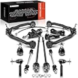 A-Premium 13Pc AWD 4WD Front Suspension Kit, For Chevy GMC Silverado 1500 Sierra 1500 Suburban Avalanche Tahoe Yukon XL Escalade EXT ESV, Upper Control Arm Lower Ball Joint Sway Bar Link Tie Rod End