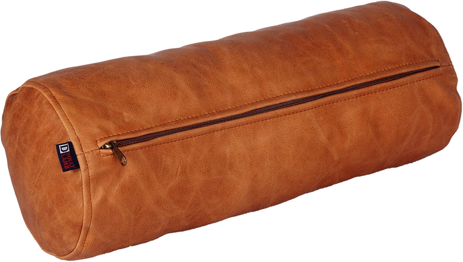 D DOLLY LAMB Round Cervical Roll Cylinder Bolster Pillow Cover | Ergonomically Designed for Head, Neck, Back, and Legs, Ideal for Spine and Neck Support, 6x16 Inches, Black Pack of 1