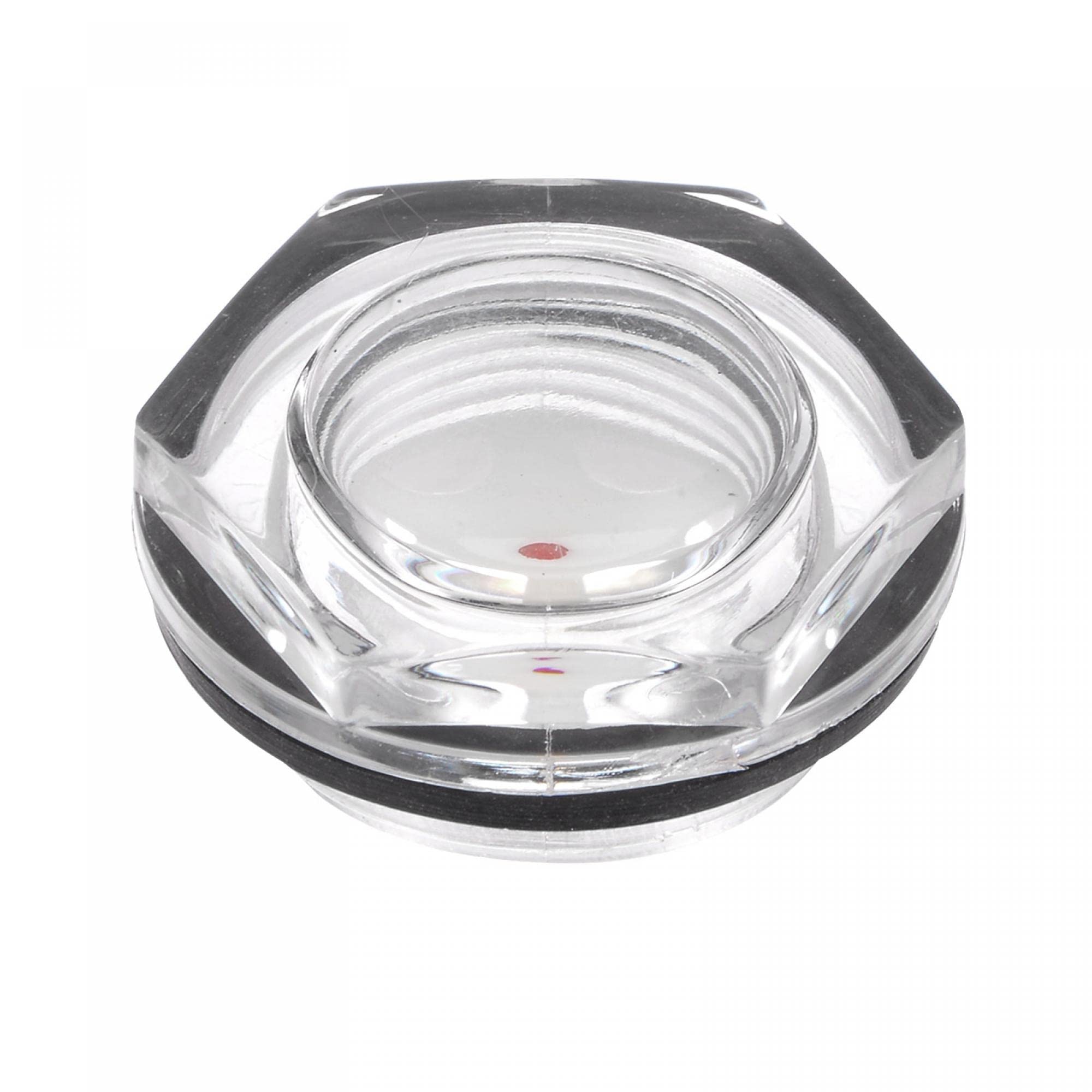 sourcing map Luftkompressor Ölstandanzeige Schauglas M24x1.5mm Aluminum Flüssigkeitsanzeiger