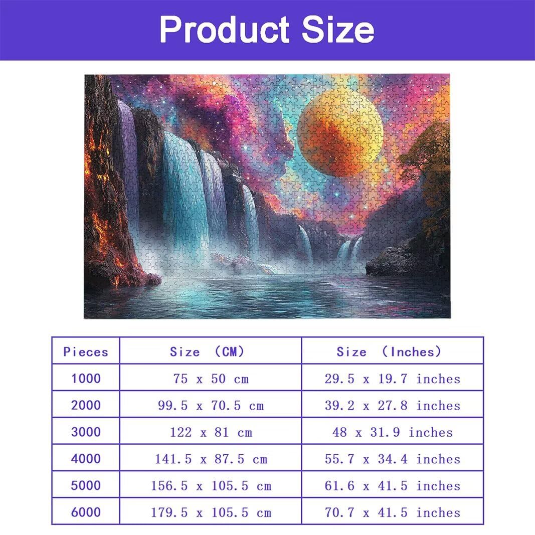 Puzzle Aurora dla dorosłych 3000, 3000 puzzli dla dorosłych, 122 x 81 cm, twarde, niemożliwe, drewniane, wymagająca gra dla kobiet, prezenty dla mężczyzn, motyw: (krajobraz), -8019
