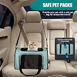 Cat, Dog Carrier for Small Medium Pet Carriers Up to15Lbs, Cats Carrier Soft- Sided Puppy Dogs Bag Portable Foldable Airline Approved Carrier Travel (Green 18 * 11 * 11)