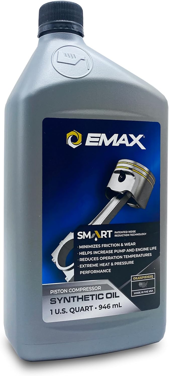 EMAX Smarl Oil - Quart Piston Compressor Synthetic Oil - OILEXPIS102Q