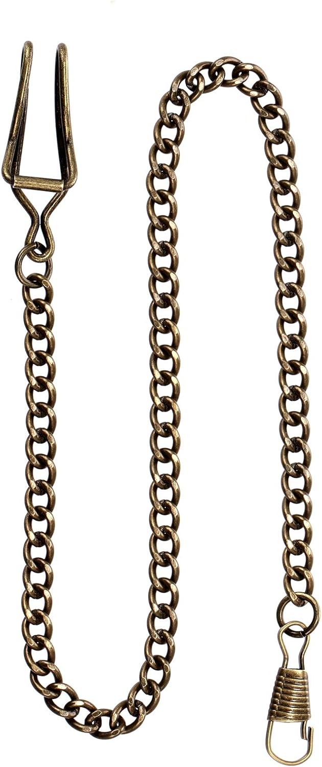TREEWETO Pocket Watch Vest Chain 14.7 inch (37.5 cm) Bronze