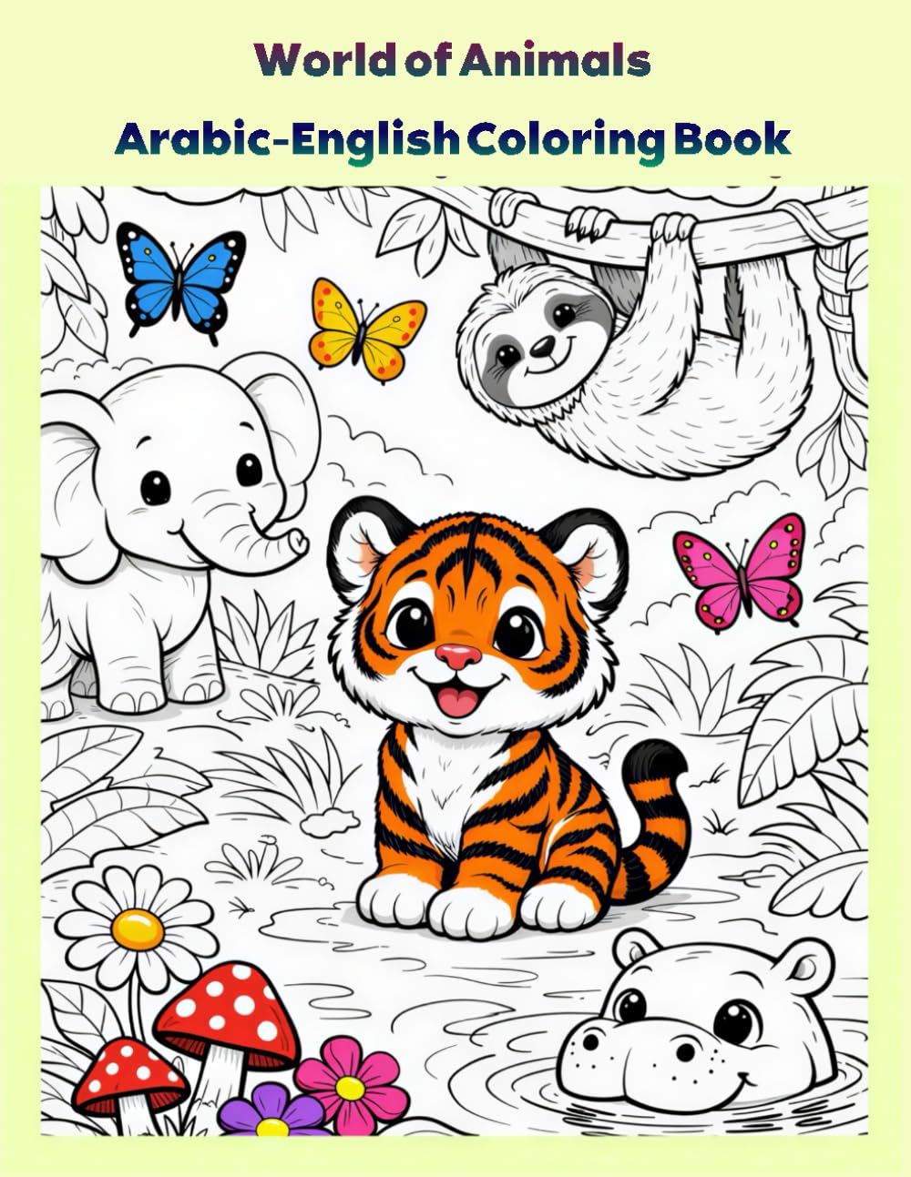 World of Animals: Arabic-English Coloring Book: A Beautiful Bilingual Journey to Discover the Animal Kingdom in Arabic and English (Learn & Color: Arabic-English Education.)