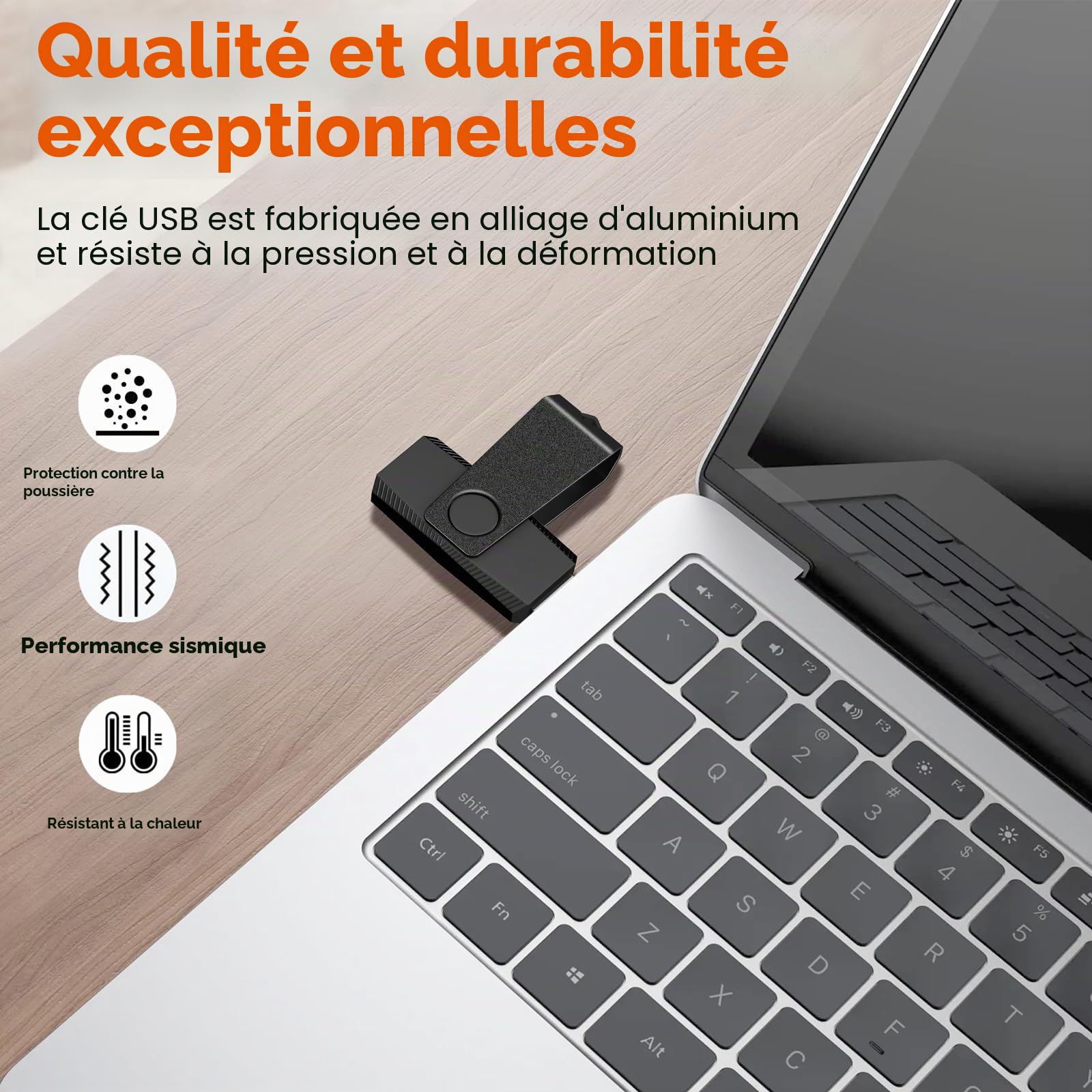TEWENE Lot de 10 clés USB 3.0 de 8 Go, avec porte-clés et autocollant, pour ordinateur, voiture et TV