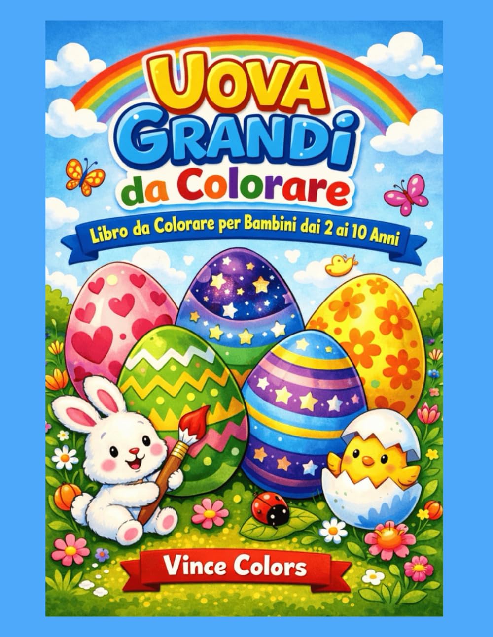 Uova Grandi da Colorare: Libro da Colorare per bambini da 2 -10 anni