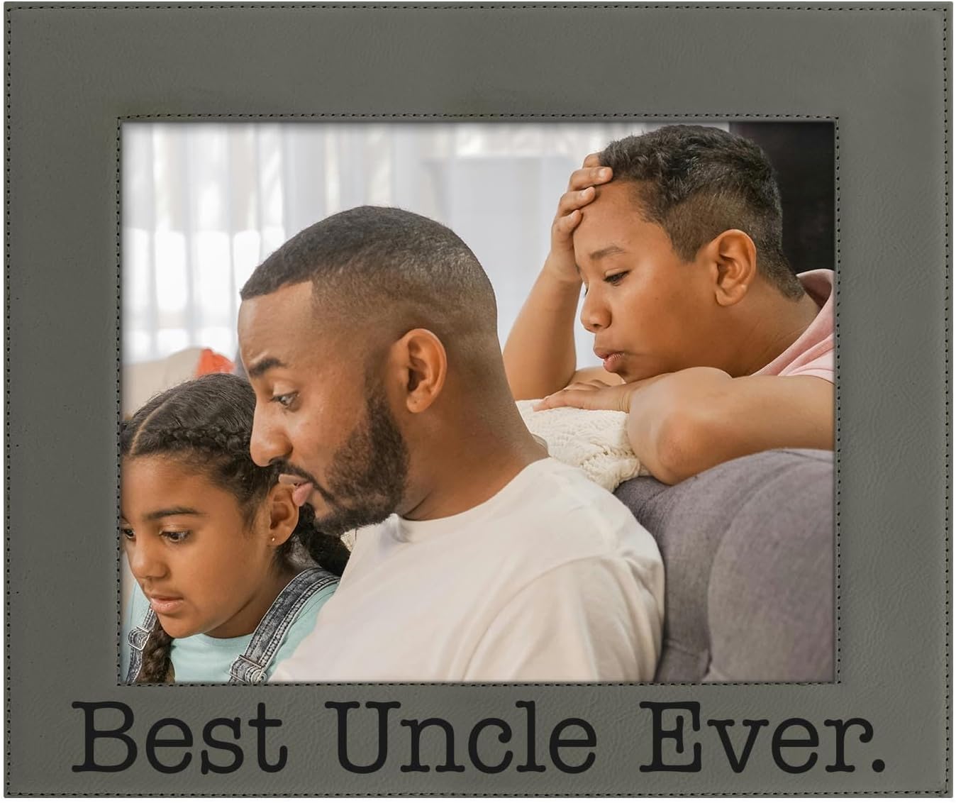 ThisWear Sentimental Frame For Uncle Best Uncle Ever 8x10 Leatherette Photo Frame Navy