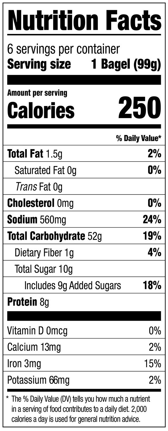 Fresh Brand – Blueberry Pre-Sliced Bagels, 21 oz (6 ct)