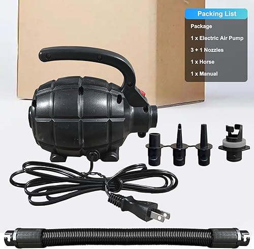 Miniatura 9 de Triclicks Bomba de aire eléctrica para pista de aire inflable, gimnasiapisotumblingyogataekwondoejercicio gimnasio fitness entrenamiento Mat