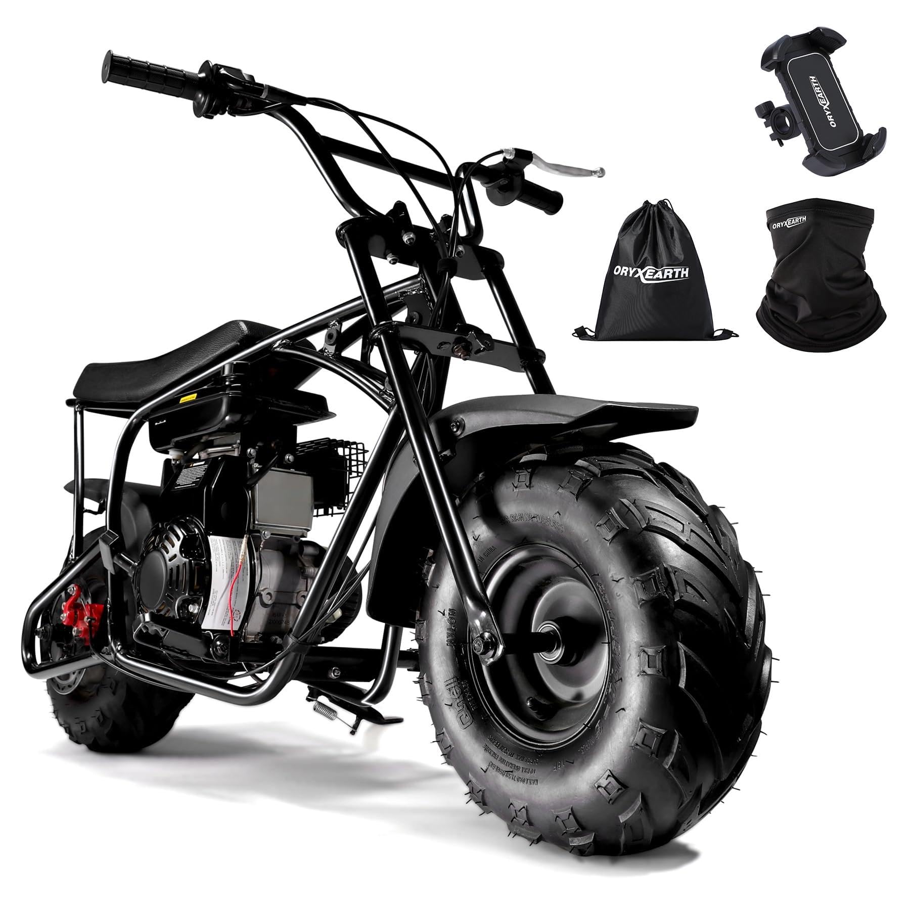 Oryxearth 105cc 4-Stroke Dirt Off Road Trail, 28mph, Gas Powered Mini Bike with Automatic Transmission and Pull Start for Adult and Teens, Weight Support 185 LBS