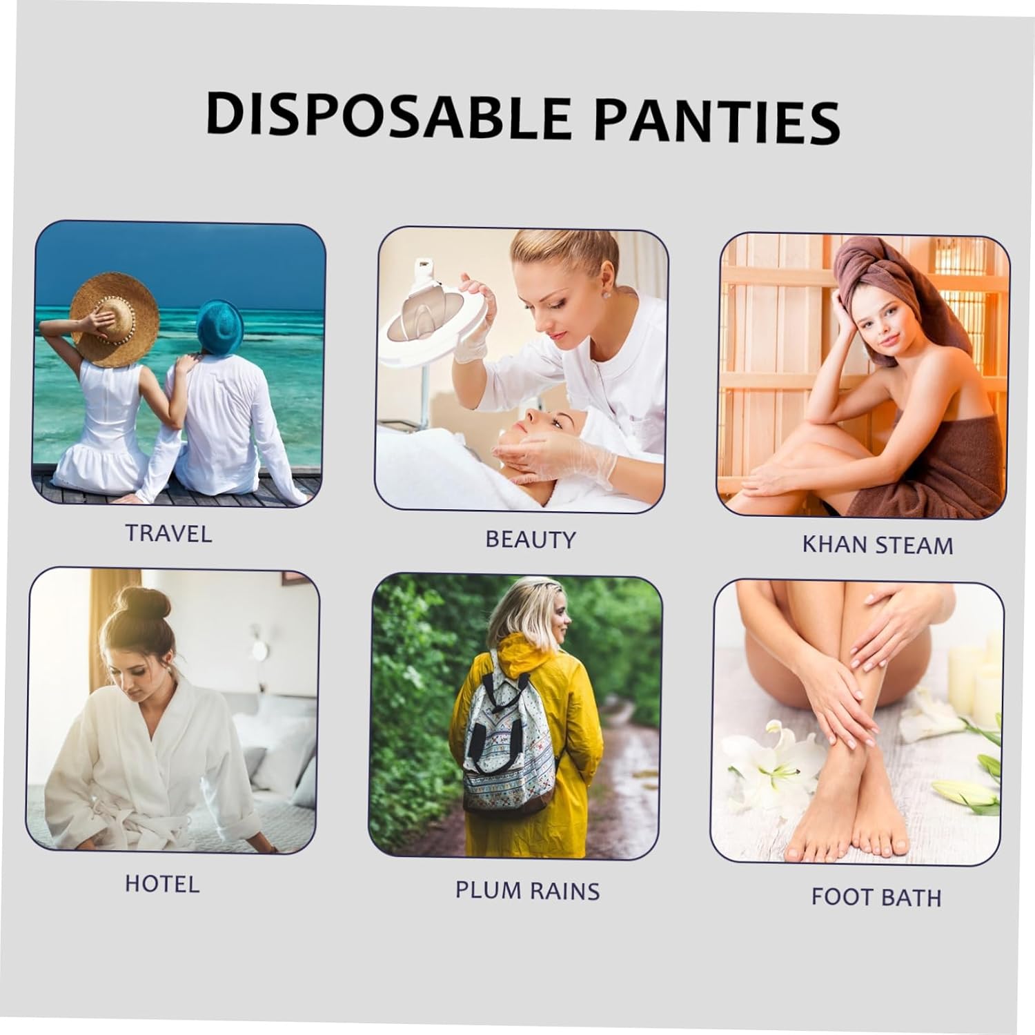 25pcs Disposable Underwear for Women Breathable Soft and Comfortable Panties for Spa Travel and Emergencies Dark Blue Lightweight Underpants