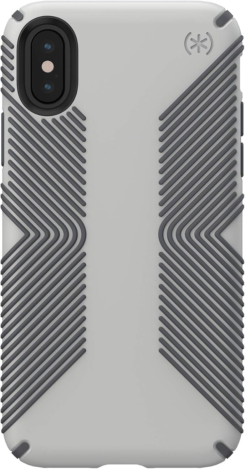 Speck Products Presidio Grip iPhone Xs/iPhone X Case, Marble Grey/Anthracite Grey