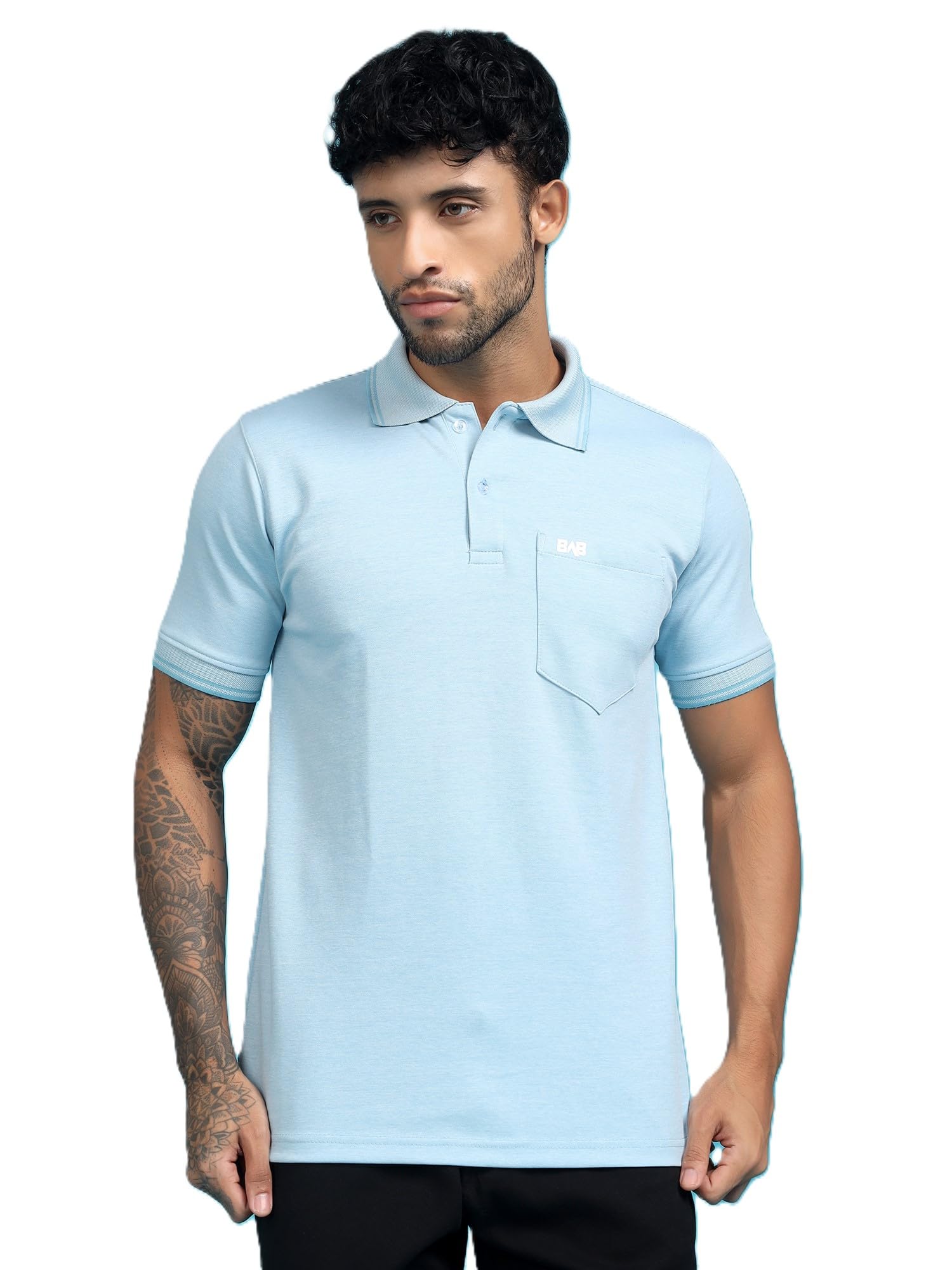 bab being beast apparel BAB Polo Tshirt for Men with Pocket | Polo t Shirts for Mens | Cotton Blend | Polo Tshirts for Boys | Collar Tshirt | Men Polo Neck t Shirt-picture-25