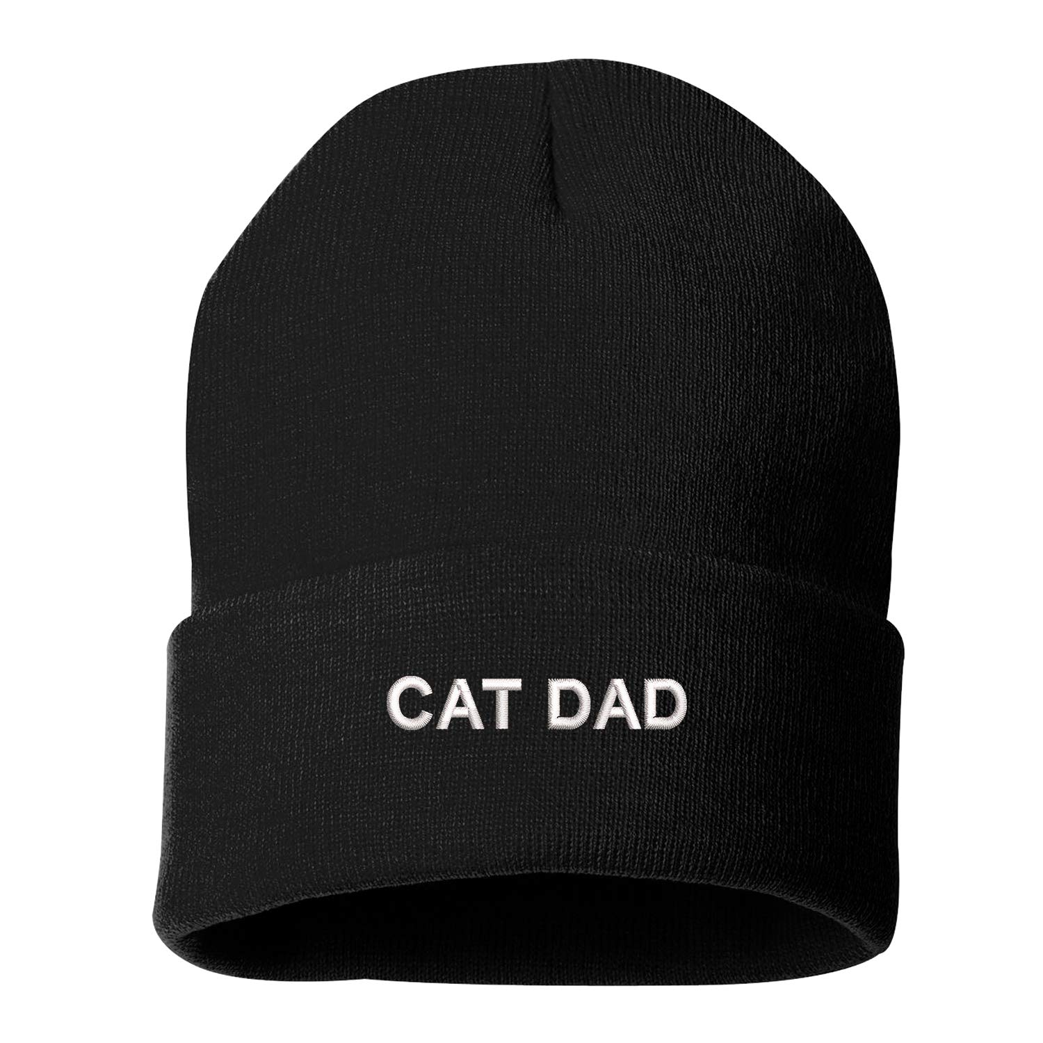 DSY Lifestyle Cat Dad Unisex Beanie Hat - Cat Lover Beanie (Black)