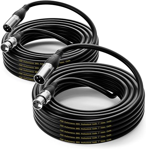 Miniatura 42 de EBXYA Cable XLR de 1.5 pies, paquete de 6 unidades, cable de micrófono equilibrado premium con cable XLR de 3 pines macho a hembra, color negro