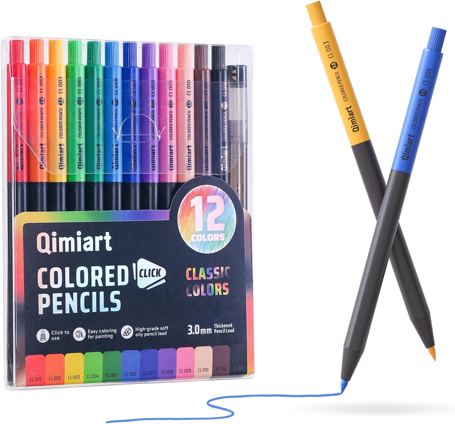 languo Mechanical Colored Pencils, 12PCS Classic Colors with Sharpener