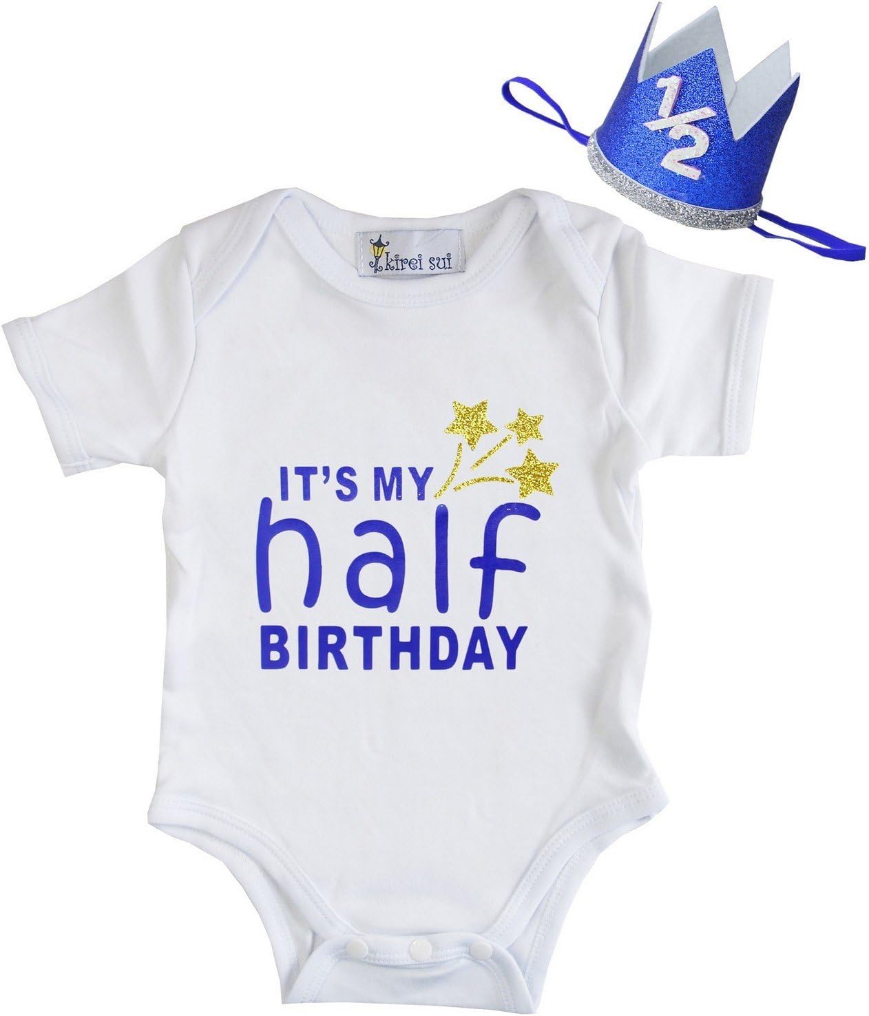 Kirei Sui Baby Birthday Bodysuit M Short Sleeve Half Birthday