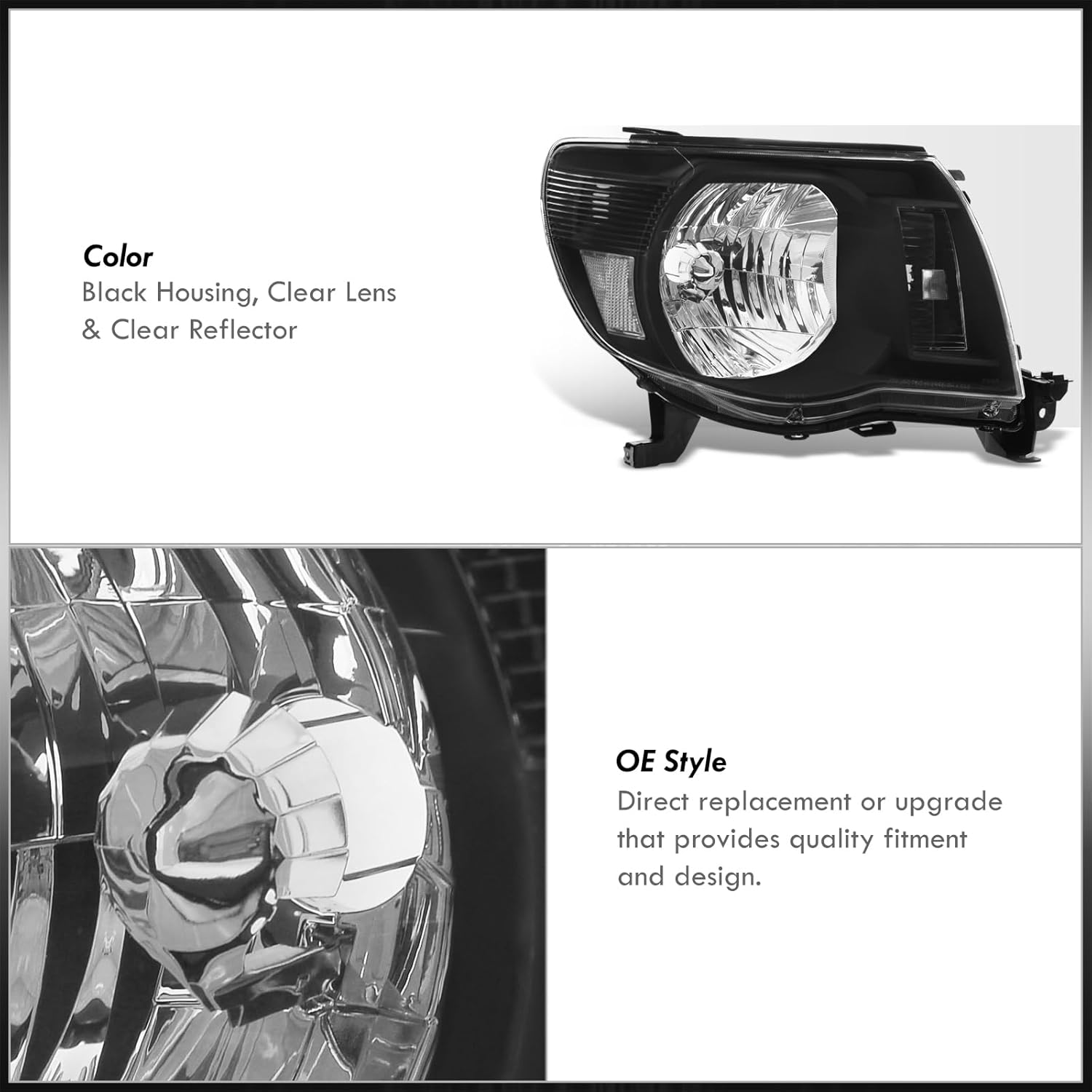 AJP Distributors OE Factory Style Driving Headlights Upgrade Bumper Signal Assembly Lamps Pair Left & Right Compatible/Replacement For Tacoma 2005 2006 2007 2008 2009 2010 2011 05 06 07 08 09 10 11