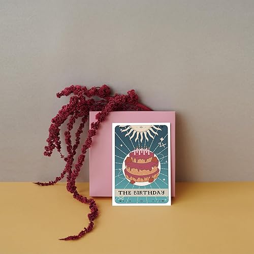 Miniatura 4 de Tarjeta de cumpleaños con temática de tarot, tarjeta de bruja, regalo temático mágico, tarjeta de felicitación de cumpleaños, tarjeta de cumpleaños
