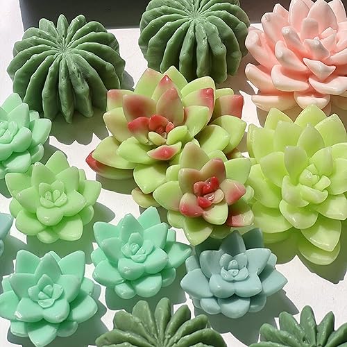 Miniatura 4 de Barra de jabón botánica perfumada con forma de suculenta, 1.76 oz de jabón perfumado de leche de cabra hecha a mano para los amantes de las plantas,