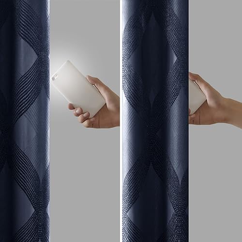 Miniatura 6 de Sun Smart Bentley - Cortinas opacas para ventana, jacquard de punto Ogee, decoración de sala de estar, aislamiento térmico, cortina de bloqueo de