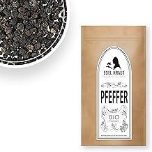 Pepper Black Whole Organic 500 g | Elegant Herb - 100% Natural Black Peppercorns - Premium Black Pepper Completely Free from Any Additives - Pepper for Mill - Black Pepper