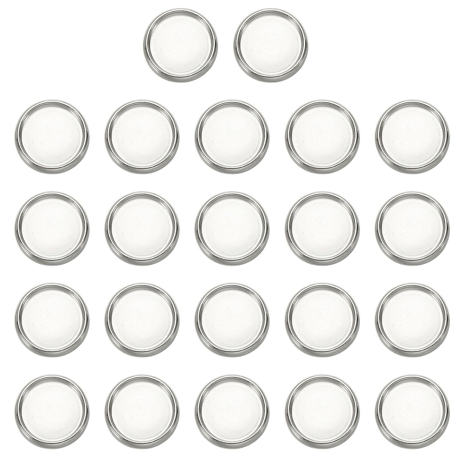 sourcing map Metal Book Binding Discs, 22Pcs 19mm Round Discbound Expansion Discs Binder Ring for DIY Notebooks Planner Accessories, Silver