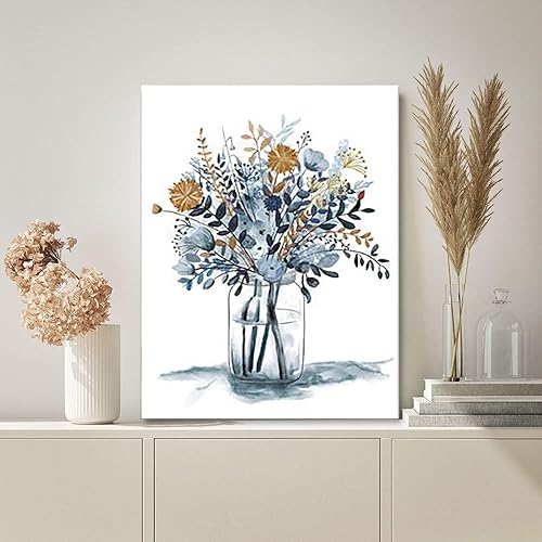 Miniatura 2 de VeGuude Kits de pintura de diamantes para adultos, jarrón de flores 5D, kits de arte de diamantes de perforación completa, pinturas de puntos de