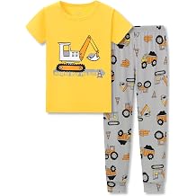 Tebbis Unisex Toddler/Little Kids Snug-Fit Blue Dino Pajamas Size 2T-7