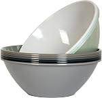 Youngever 10 inch 100 Ounce Plastic Mixing and Serving Bowls, Popcorn Bowls, Salad Bowls, Chip and Dip Serving Bowls, Set of 9 (Urban)