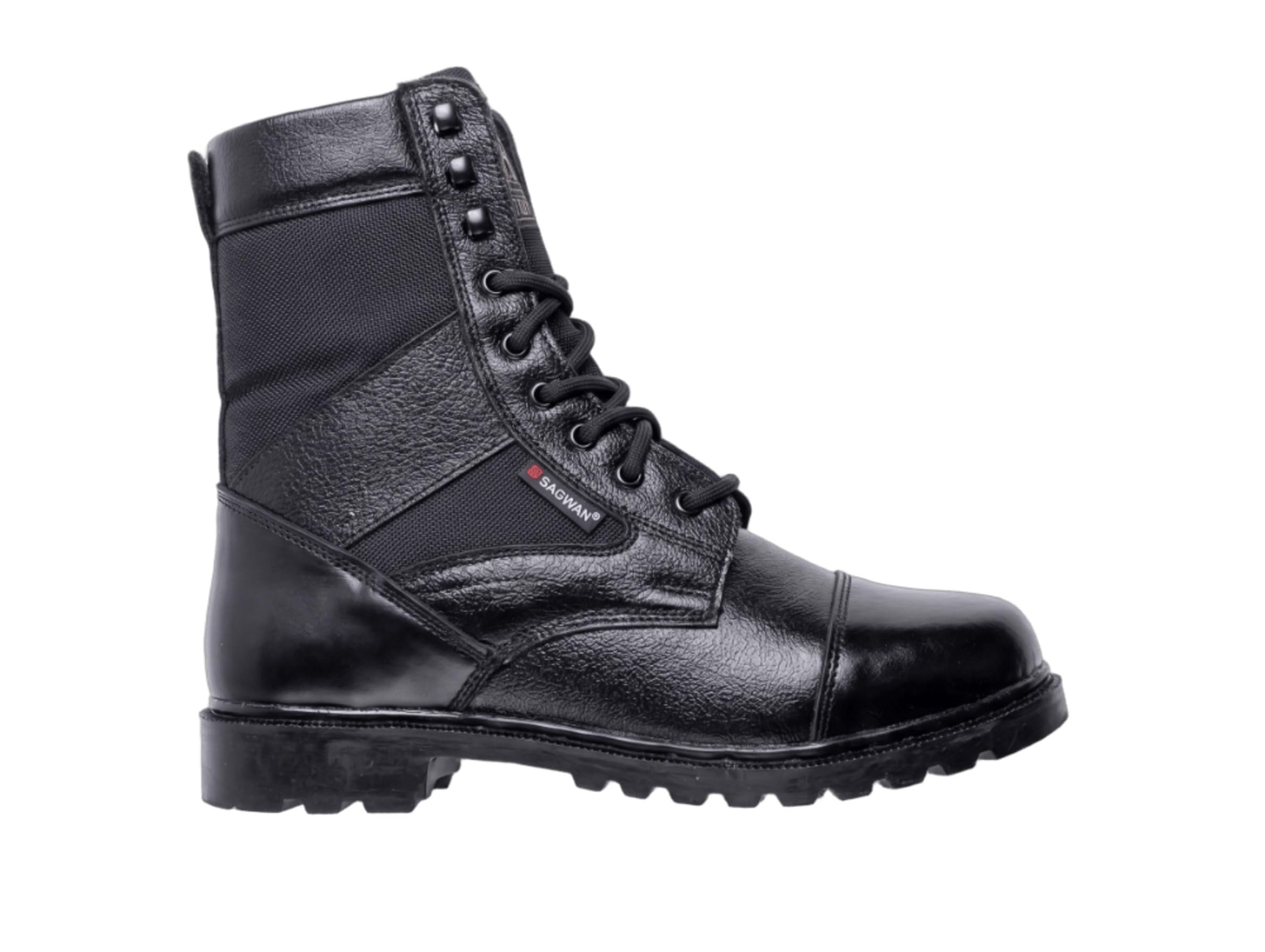 High Ankle Military Boots for Men | Defence Style Duty Shoes with Protective Toe and Durable Sole | Lace-Up Tactical Boots for Field Training, Security, Trekking, Riding, Outdoor Activities & Work Use-image-44