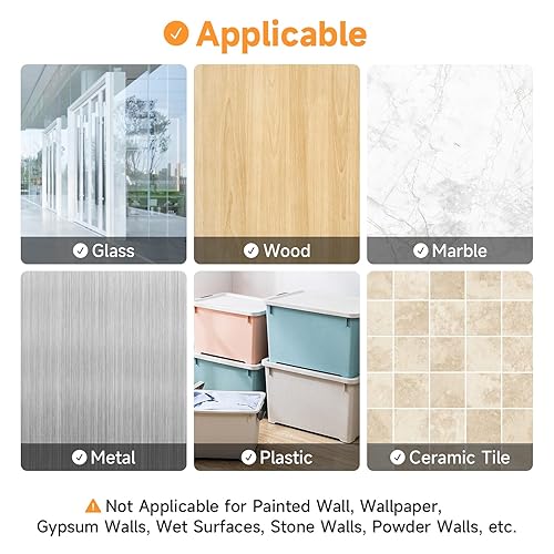 Miniatura 5 de LuckIn Cinta de doble cara resistente para paredes, extragrande, 1 x 120 pulgadas, cinta de montaje nano transparente, cinta adhesiva, cinta de