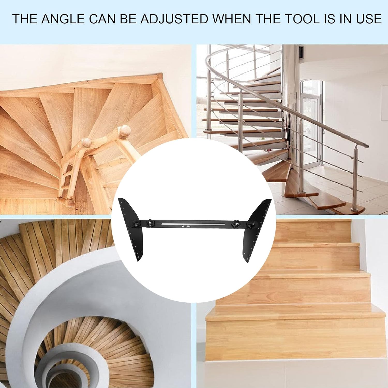 階段トレッド測定ツール、アルミニウム合金階段トレッドゲージ、改修建設のための効率階段トレッドレイアウトツール、ホーム用のプロの階段ト