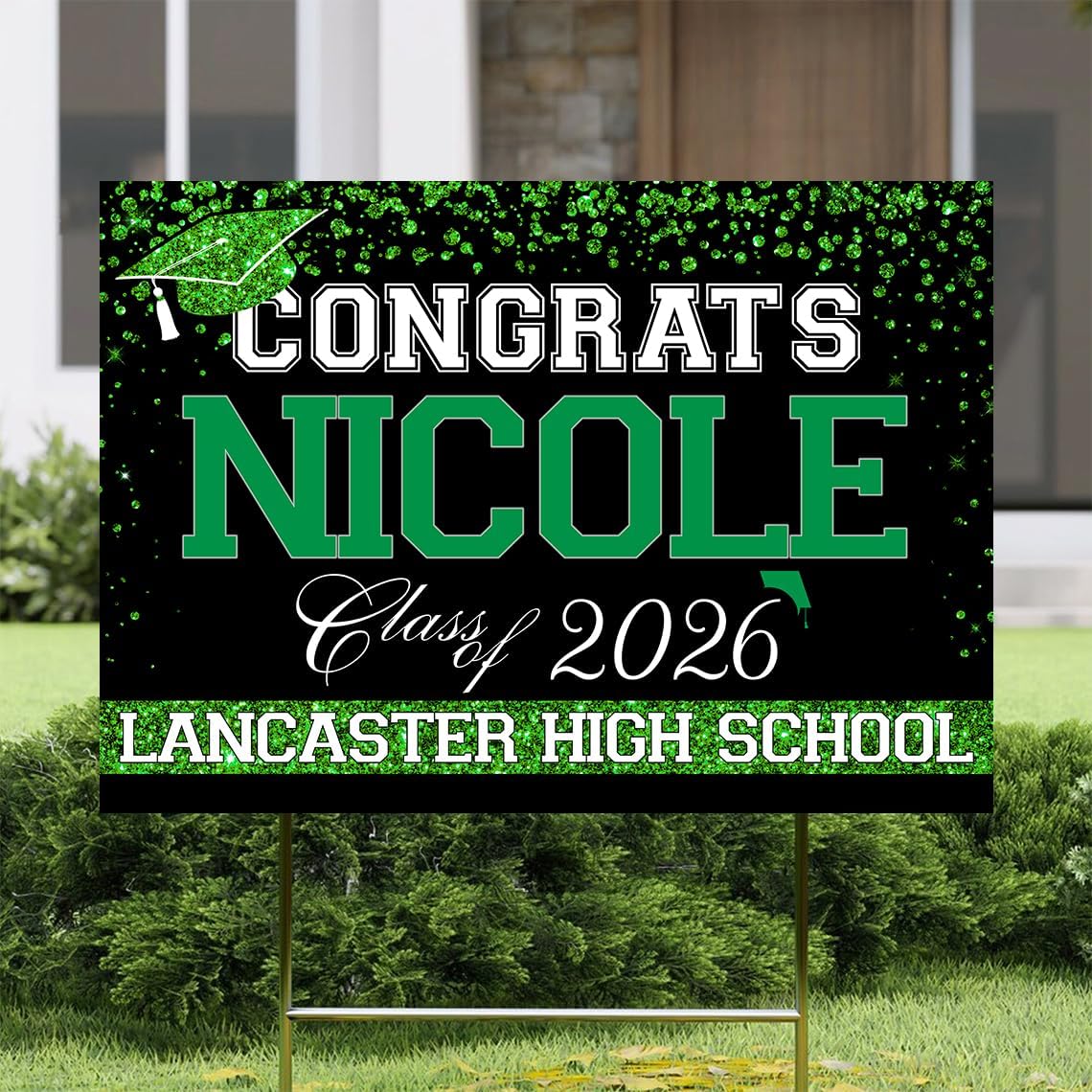 Personalized Graduation Yard Signs 2026, Senior Class Of 2026 Yard Sign, 2026 Graduation Decorations Lawn Sign, Graduate 2026 Yard Signs, High School Graduation, College Graduation, Congrats! #10