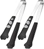 Patelai 2 Pieces Cat Paw Tongs 7 Inch Stainless Steel Tiny Tongs Cute Kitchen Accessories Mini Food Cat Kitchenware Kawaii Kitchen Decoration for Snack Cooking BBQ Grilling Sweets (Black)